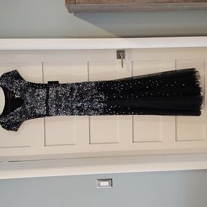 Adrianna Papell Pewter Embellished Gown - NWT